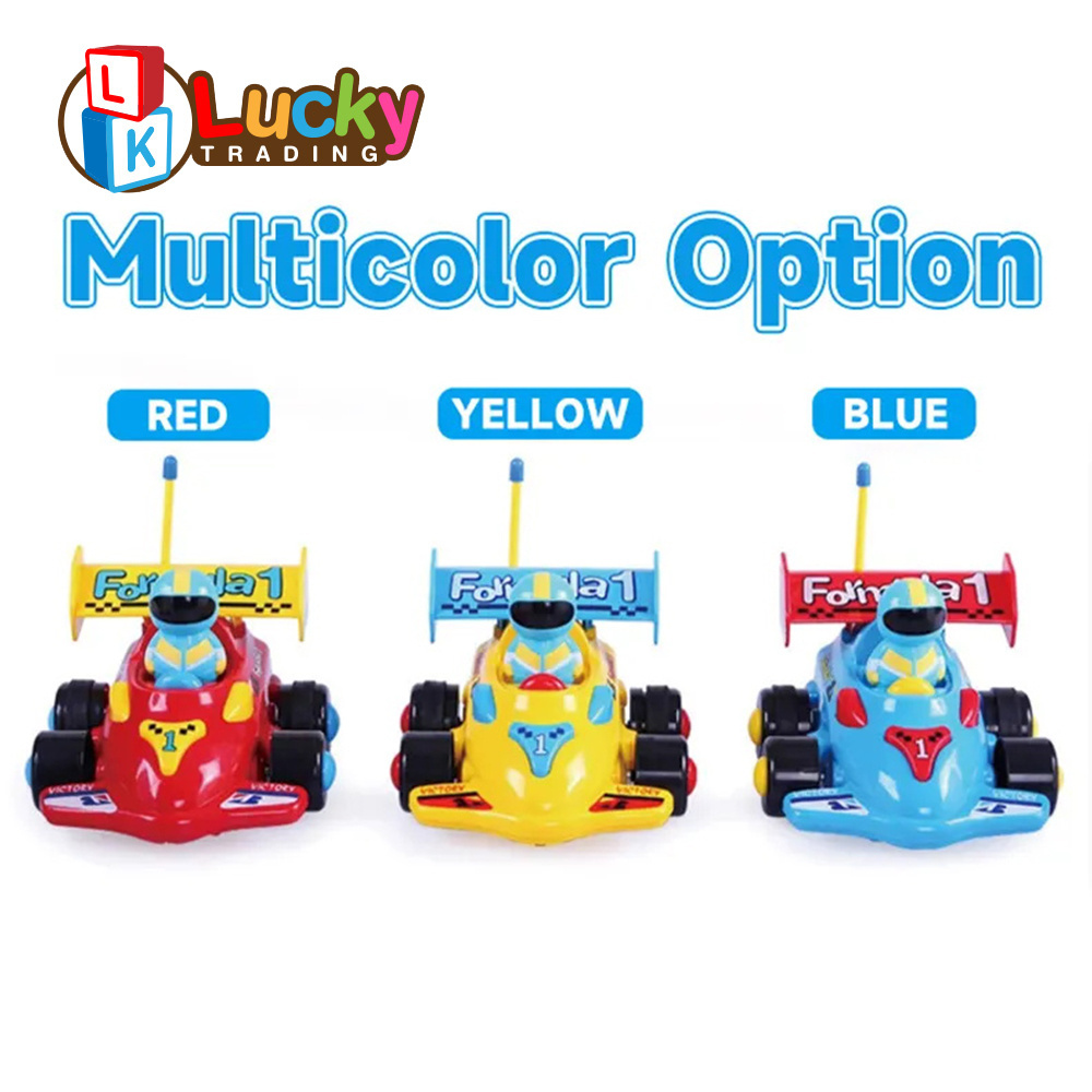 Hot Sale Kids Electric Acousto-Optic Cartoon 2CH Rc Mini Car Steering Wheel Remote Control Racing Car Toy with Light and Music