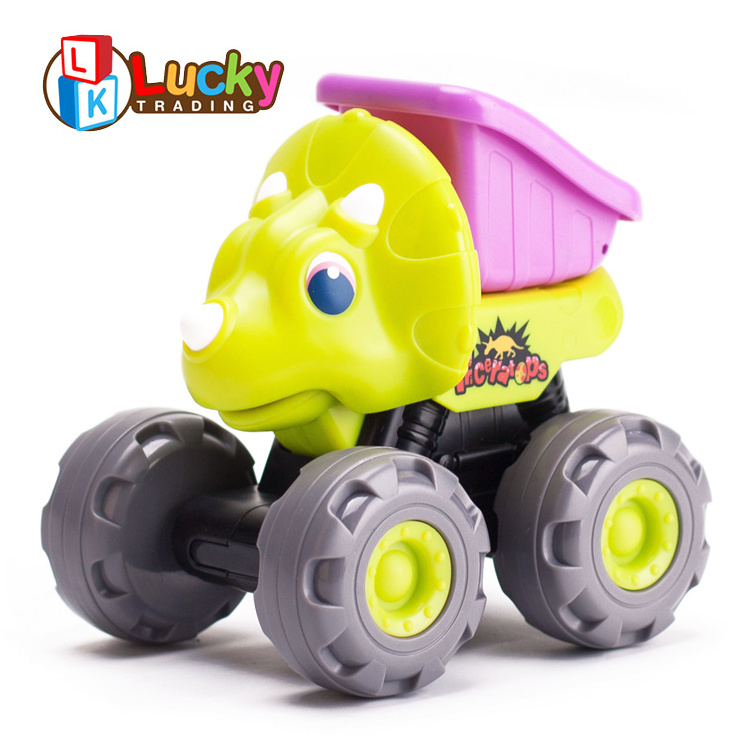 Kids Gift Sliding Friction Freewheel Animals Press Pull Back Dinosaur Toy Truck For Boys Toys