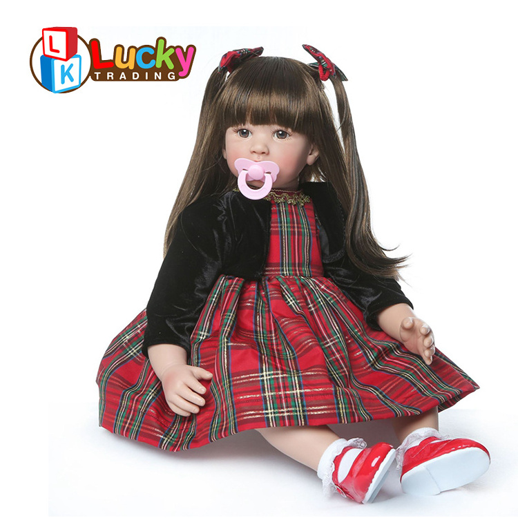 55cm Baby Doll Big Size Reborn Toddler Girl  Doll Toys Reborn with Long Hair Realistic Baby Dolls