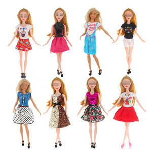 RTS Cheap Wholesale Doll Clothes Mix Fashion Dress Daily Wear Skirt Party Gown For Doll Accessories Toys DIY Gift