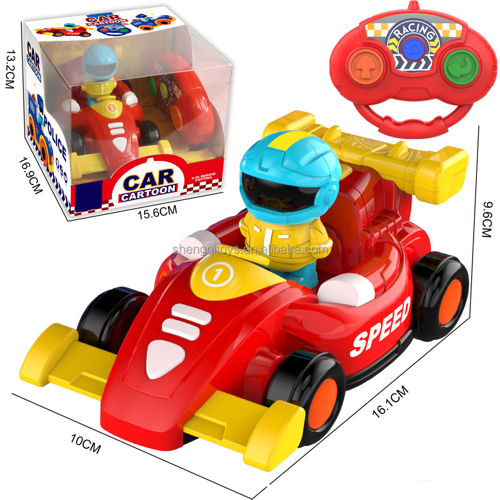 Remote Control Car Cartoon RC Cars Police & Race Car Toddler Toys Gift Toys for 3+ Year Old Boys