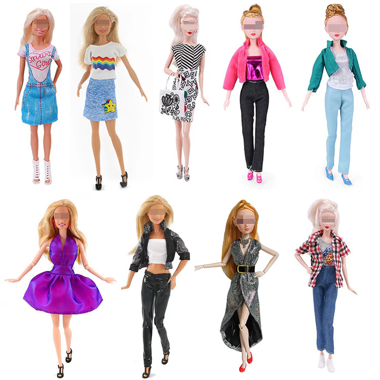 RTS Cheap Wholesale Doll Clothes Mix Fashion Dress Daily Wear Skirt Party Gown For Doll Accessories Toys DIY Gift