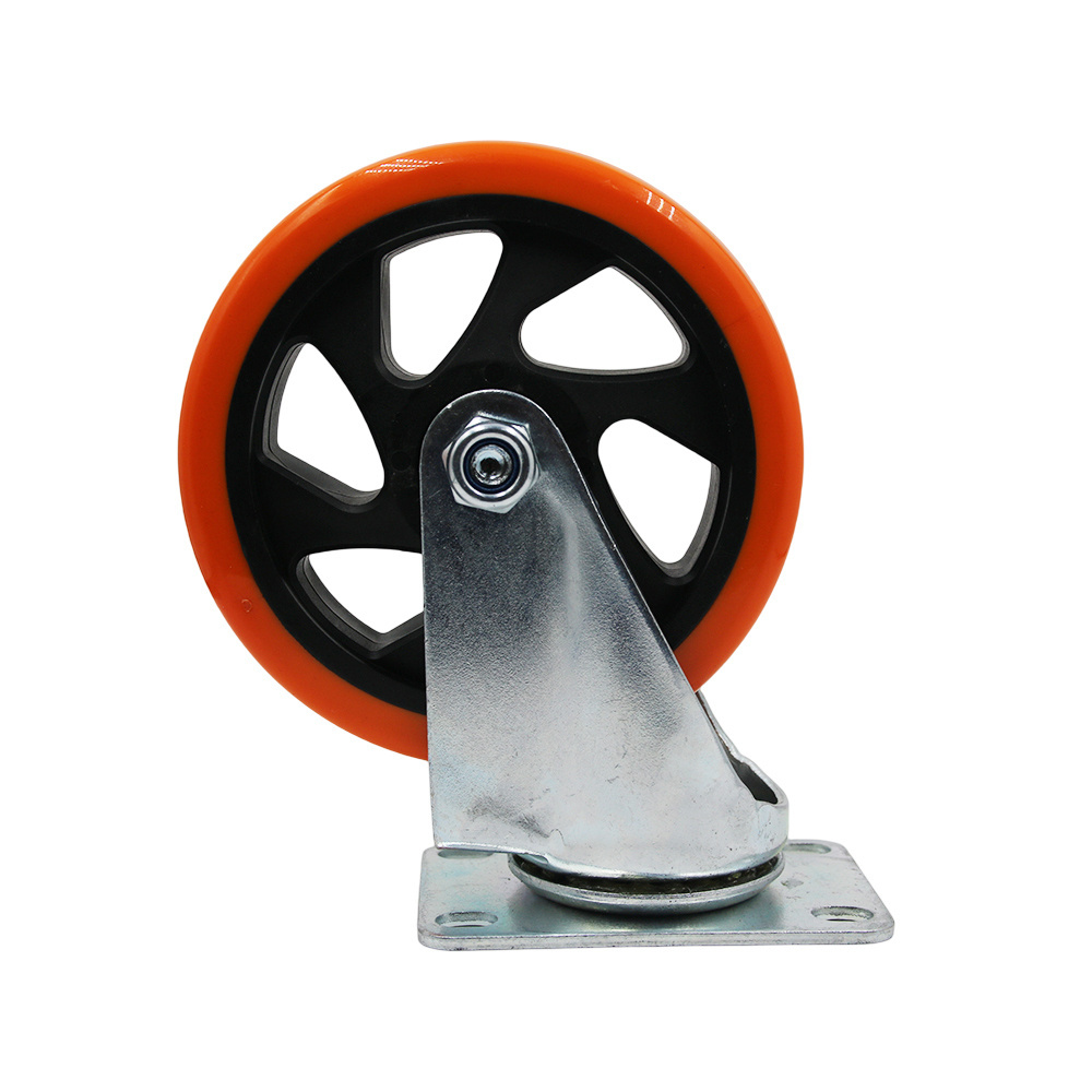 3/4/5/6 inch Industrial Medium Duty 75mm Castor Orange Swivel Heavy duty Caster rotating wheels