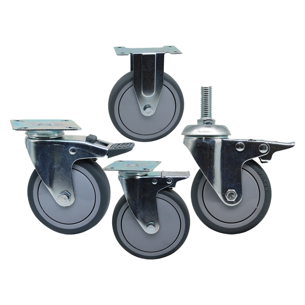 Industrial swivel castor wheel caster wheels 5 inch plate casters