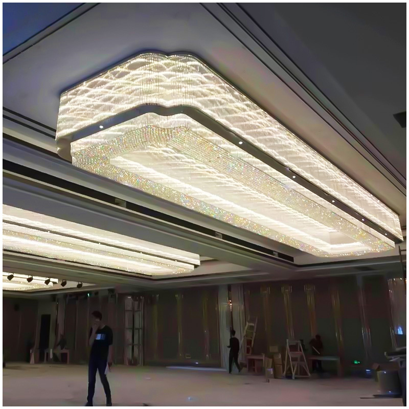 Custom K9 Large Modern LED Crystal Chandelier Lighting Banquet Ceiling Light 80 Nordic Chandelier