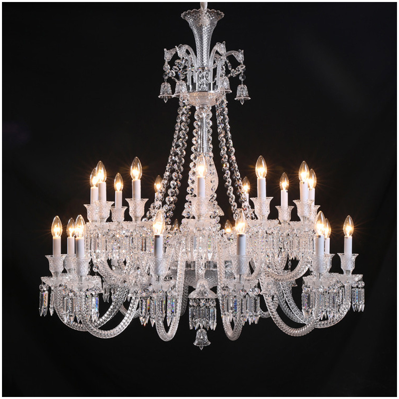 High-End K9 Crystal Prisms Chandeliers Luxury Incandescent Luminaire Crystal Chandelier Glass Elbow Chandelier