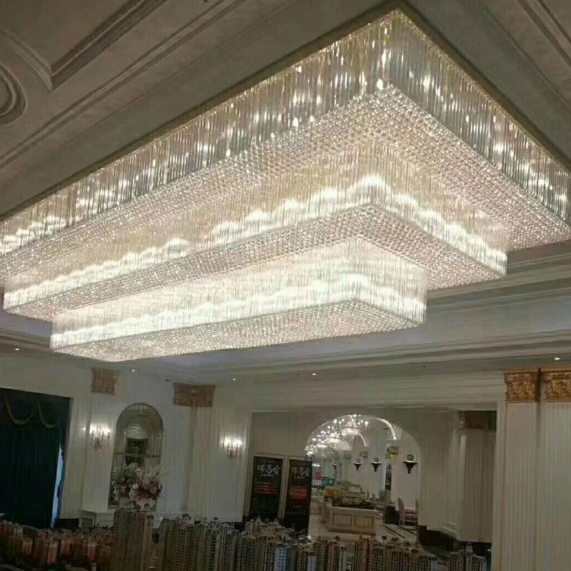 Meeting Room Ceiling Simple Modern Low Ceiling Mounted Led Crystal Lamp Chandelier