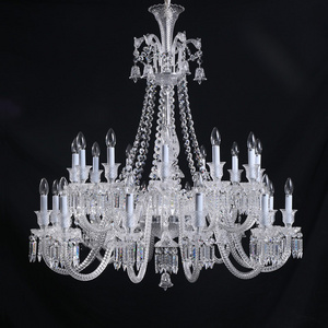 High-End K9 Crystal Prisms Chandeliers Luxury Incandescent Luminaire Crystal Chandelier Glass Elbow Chandelier