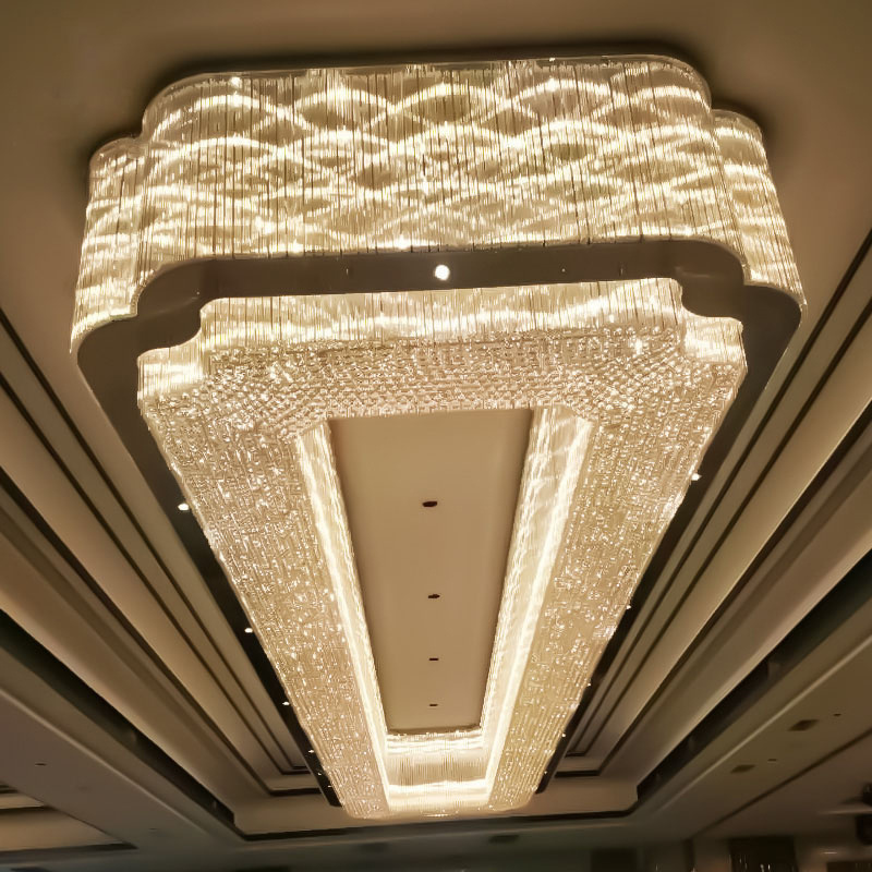 Custom K9 Large Modern LED Crystal Chandelier Lighting Banquet Ceiling Light 80 Nordic Chandelier