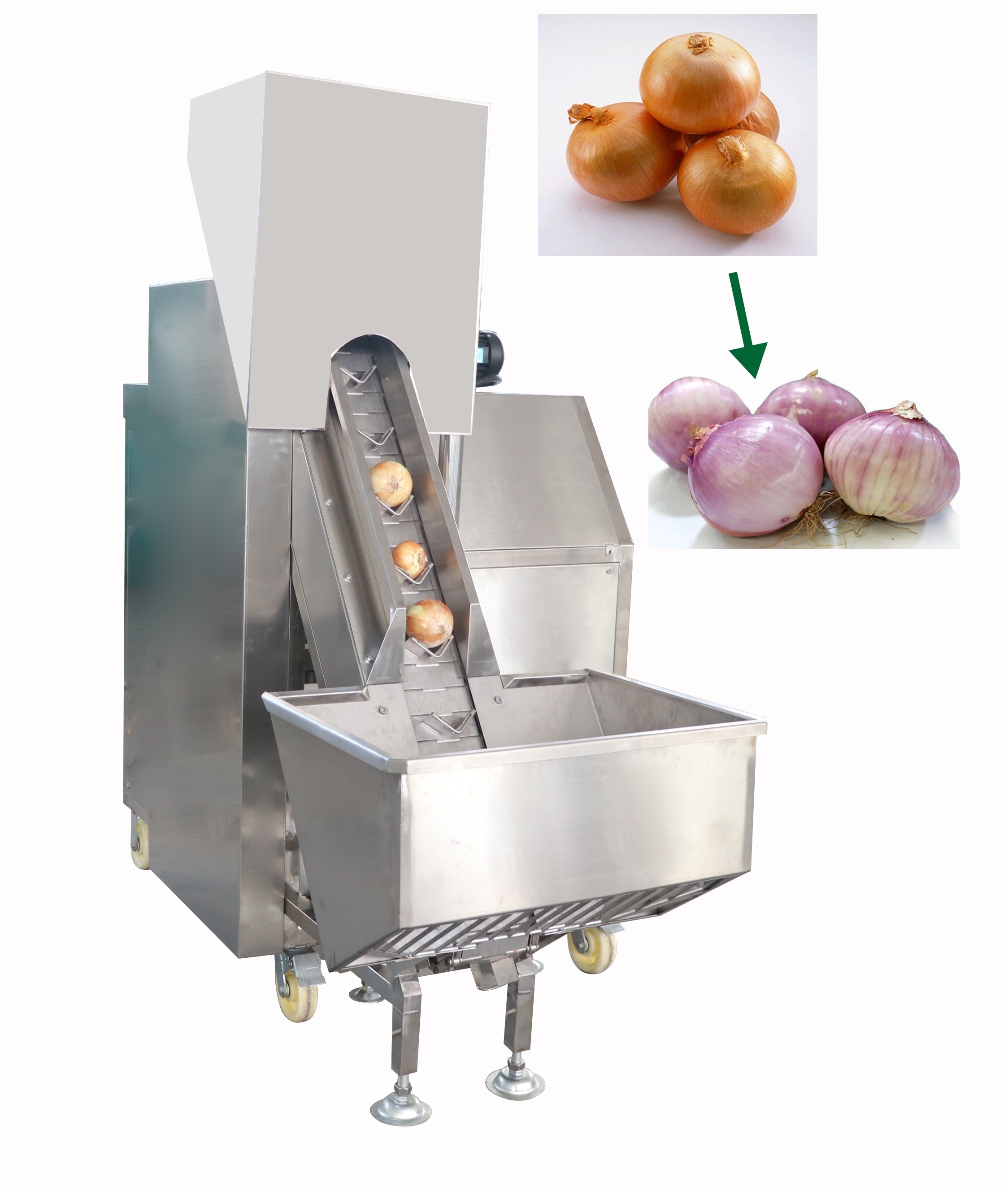 Onion processing line onion peeler&onion cutter&onion slicer