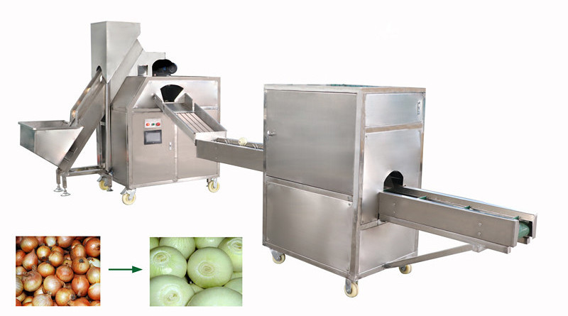 Onion processing line onion peeler&onion cutter&onion slicer