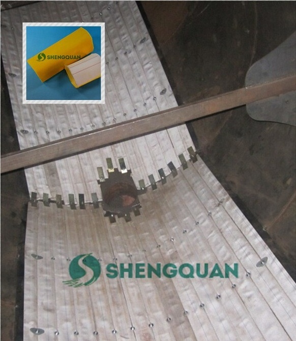 tubular airslide fabric one side PU-coated bulk cement aeration hose/silo hose/pipe