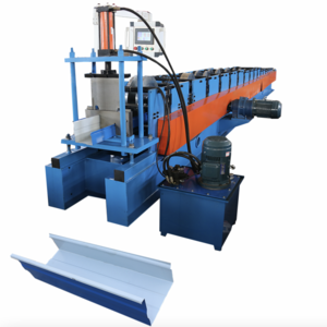 High Frequency Galvanized Steel Metal Downspout Water Gutter Making Roll Forming Machine