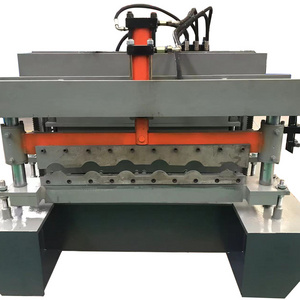 Tile Design Roof Former Sheet Metal Hydraulic Cutting Trapezoidal Sheet Ibr Roof Sheet Metal Roll Forming Machines for Sale