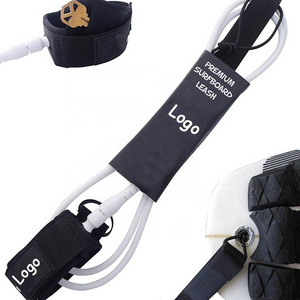 Premium sup leash coil leg rope custom surf leash staight leashes