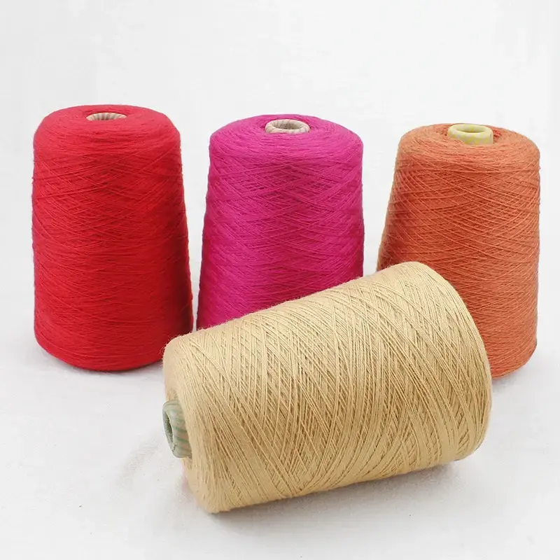 Wholesale Yarn 100 Bulk Acrylic Fiber Color Spinning Flower Grey Expanded 28NM/2 Acrylic Thread