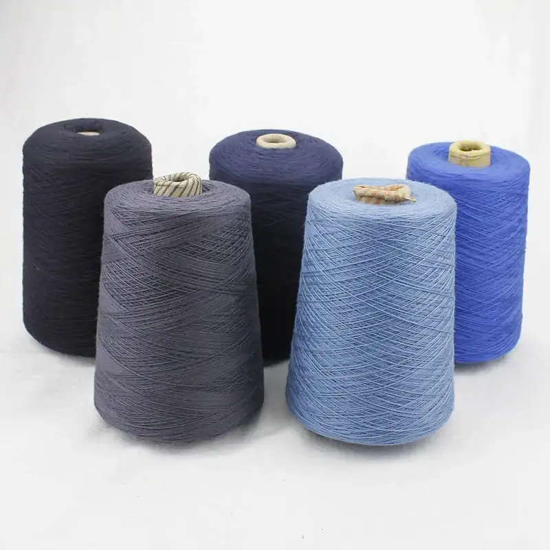 Wholesale Yarn 100 Bulk Acrylic Fiber Color Spinning Flower Grey Expanded 28NM/2 Acrylic Thread