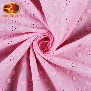 100% Cotton Voile Border Embroidered Fabrics Eyelet Floral Embroidery Fabric From Manufacturer For Women And Girls