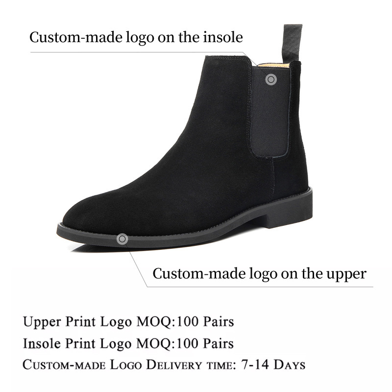 Size 35-46 Women Hot Selling Boots Cow Leather Dress Shoes Men Boots Chelsea Work Boots 58758