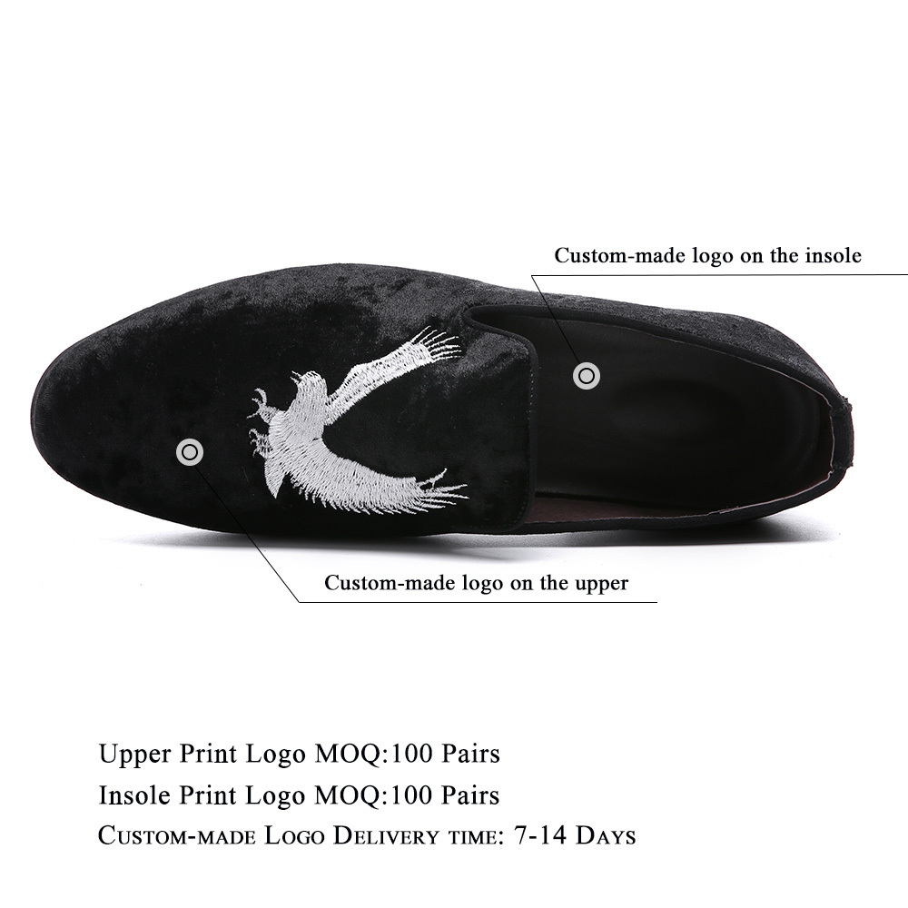 Men Women 37-48 Big Size Luxury Loafer Shoe Black Embroidery Men Women Smoking Loafers Shoe A6883