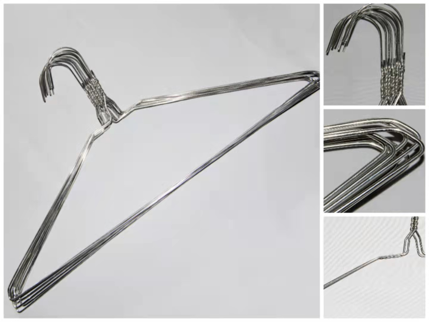 16 Inch 2.2 mm Galvanized Wire Hanger Silver Color Used For Laundry