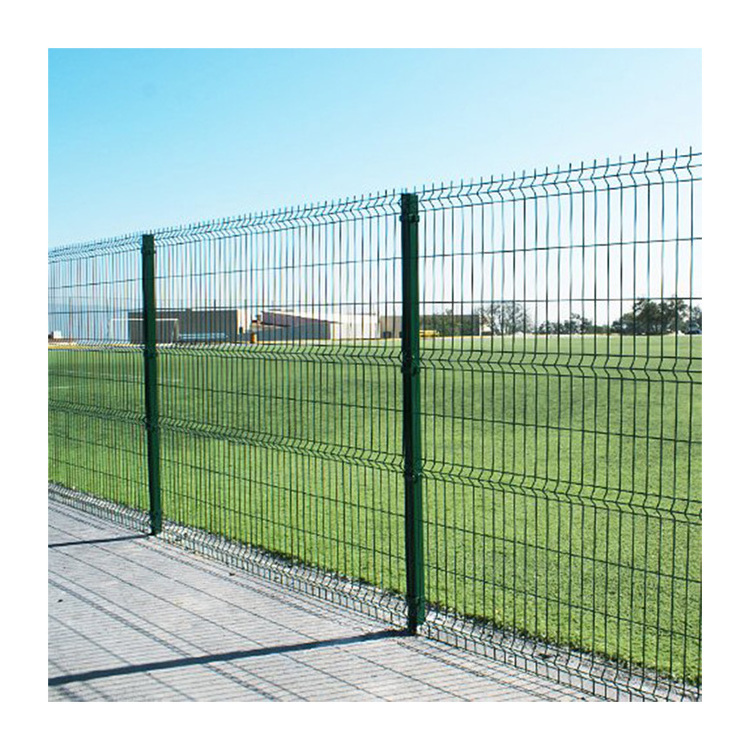 PVC coated galvanized welded metal fence 3d curved wire mesh fencing airport security fence