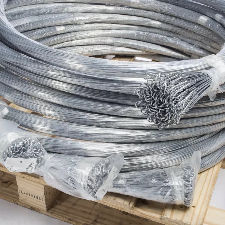 BWG8-14 Galvanized iron junked tires baling wire ties single loop quick link cotton baling wire