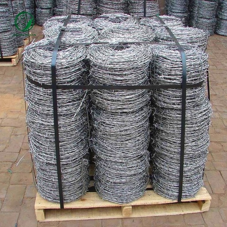 500m per roll low price prison barb wire fence electric hot dipped galvanized barbed wire