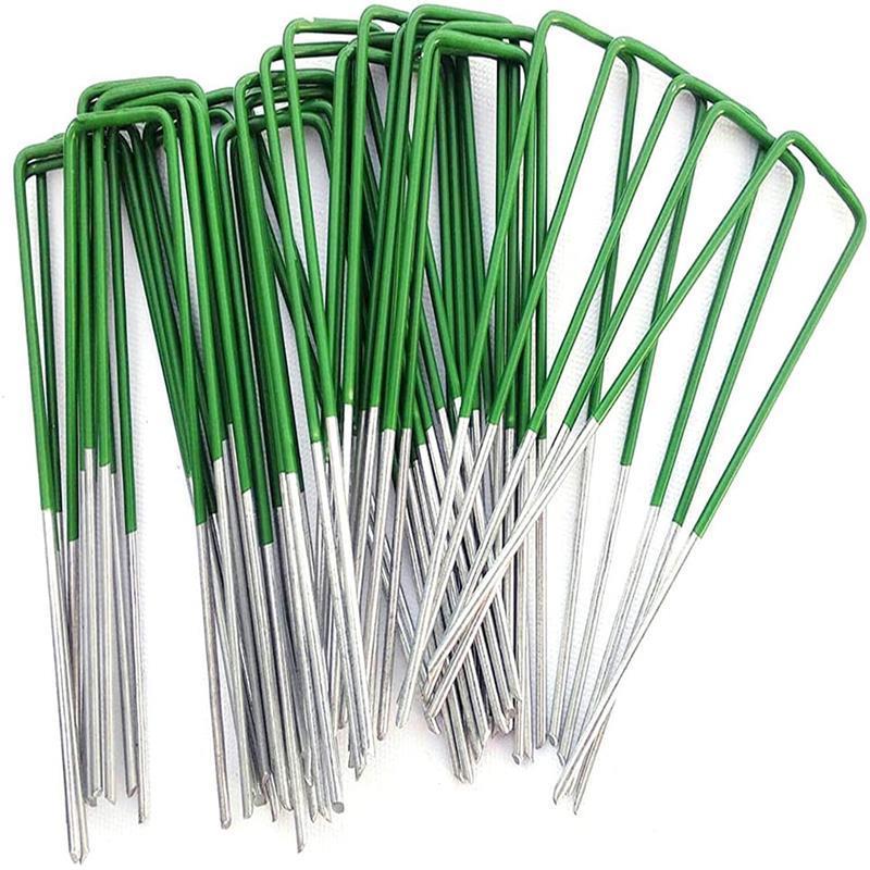 u steel shaped nail ground for artificial grass landscaping galvanized garden pegs garden stakes peg