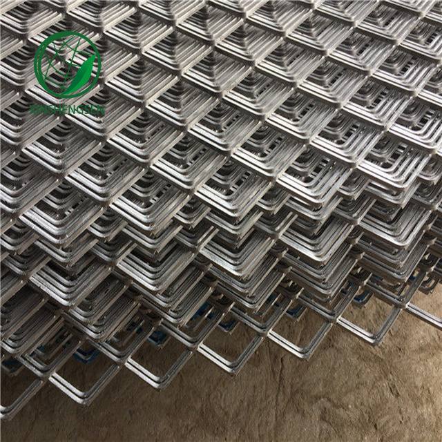 Galvanized / aluminum diamond hole trailer flooring expanded metal mesh for security door