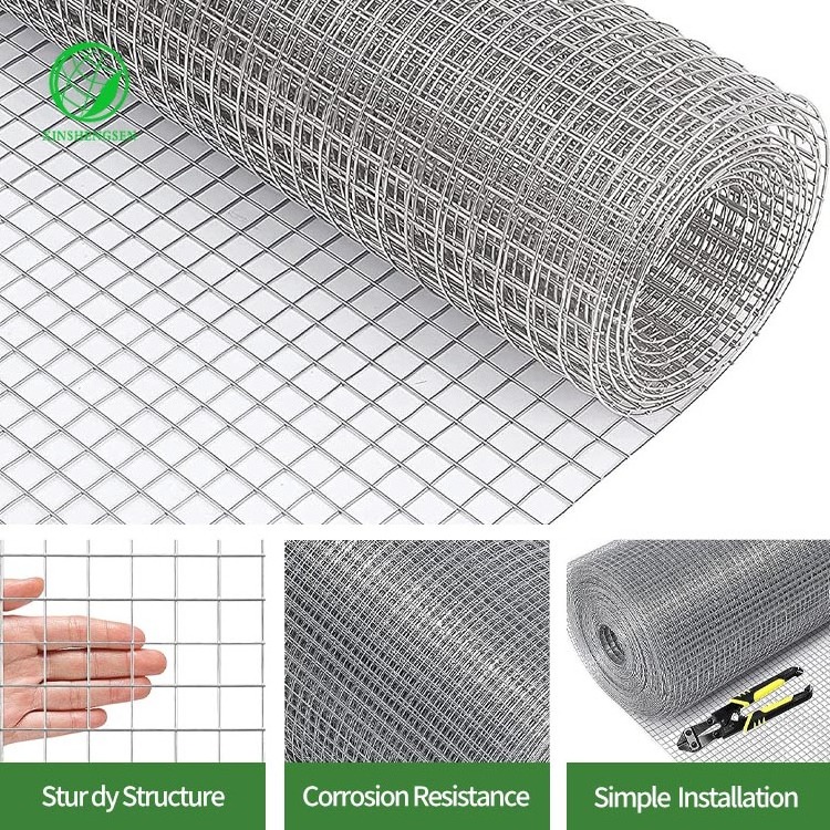 Hardware Cloth 1/2 inch 48inx50ft 19Gauge Galvanized After Welded Cage Mesh Roll Square Chicken Wire Netting Rabbit Fence