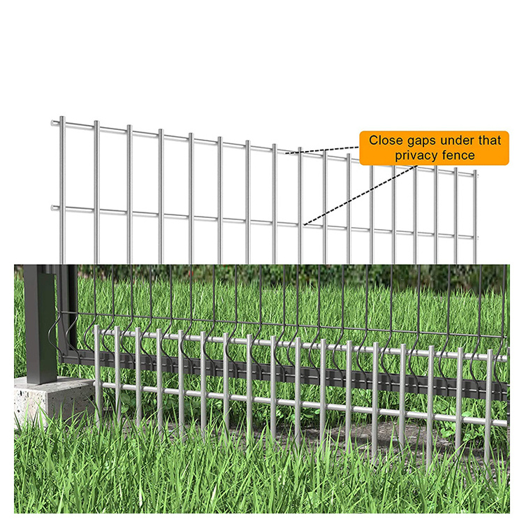 Garden decorative garden fence animal barrier 24*15inch adjustable underground spacing dog digging fence