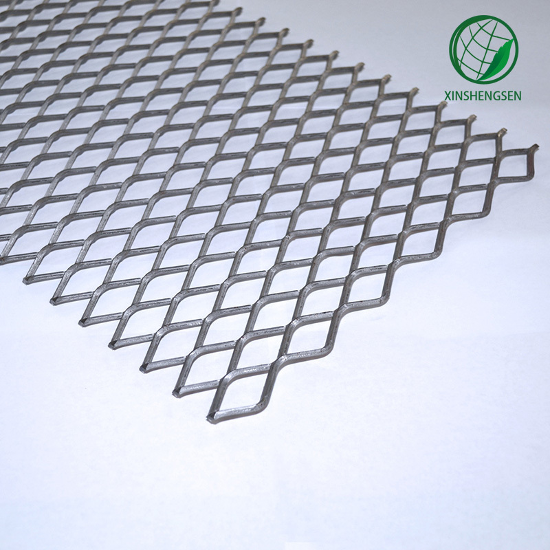 Galvanized / aluminum diamond hole trailer flooring expanded metal mesh for security door