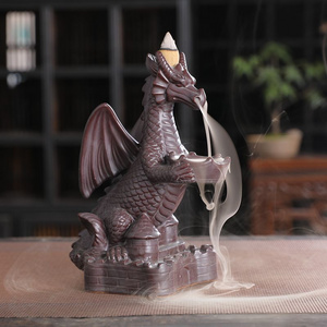 New arrival incense burner ceramic backflow dragon incense burner table home decoration