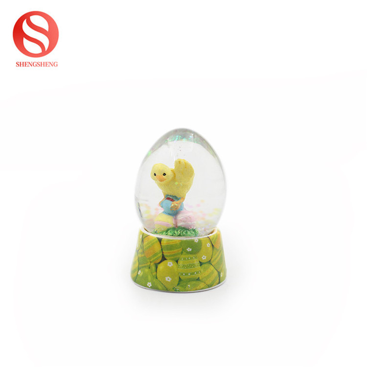 Cute easter 4 style chick rabbit egg bunny resin easter snow globe