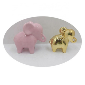 Creative Design Animal Decor Cartoon Ceramic Elephant Figurine For Children Festival Gifts