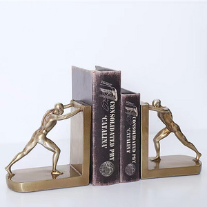 Custom Logo Creative High Quality Decorative Resin Bookends Body Shape Bookend Classy Decorations