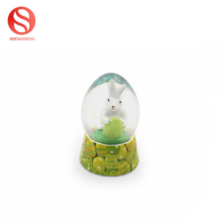 Cute easter 4 style chick rabbit egg bunny resin easter snow globe