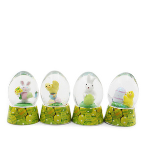 Cute easter 4 style chick rabbit egg bunny resin easter snow globe