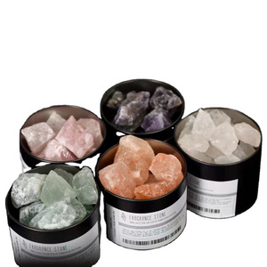 Wholesale Natural Quartz Stone Glass Cup Crystal Diffuser Aromatherapy Essential Oil Set