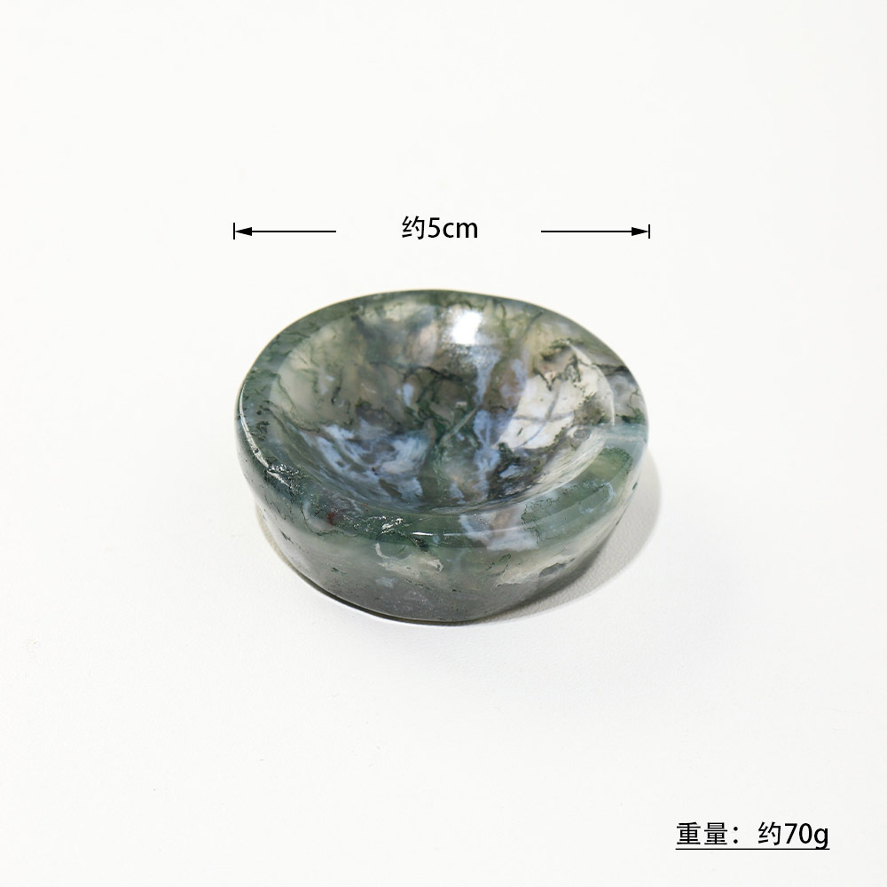 crystals healing stones high quality moss agate polish crystal bowl for souvenirs gift