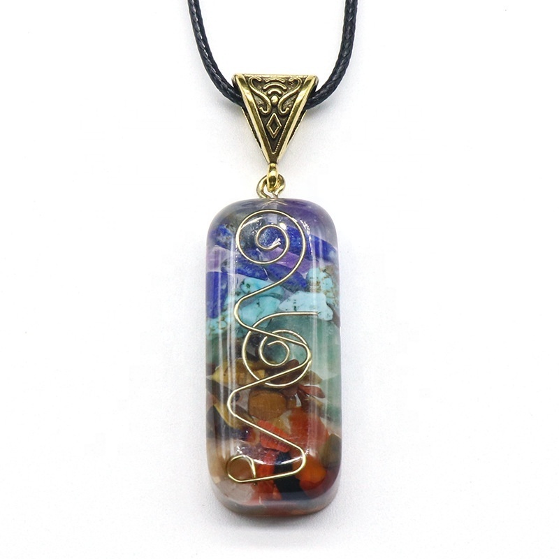 Wholesale Orgonite Energy Pendant Orgone Pipe Pendants Crystal Pendant Necklace for gift