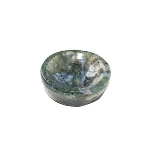 crystals healing stones high quality moss agate polish crystal bowl for souvenirs gift