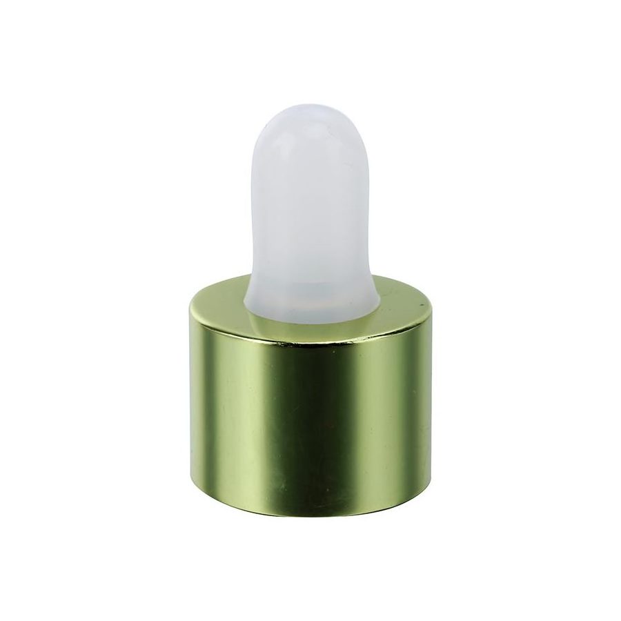 18mm 20mm 22mm 24mm Neck Green Silver Golden Screw Aluminum Dropper  Caps For Essential Oil Bottle