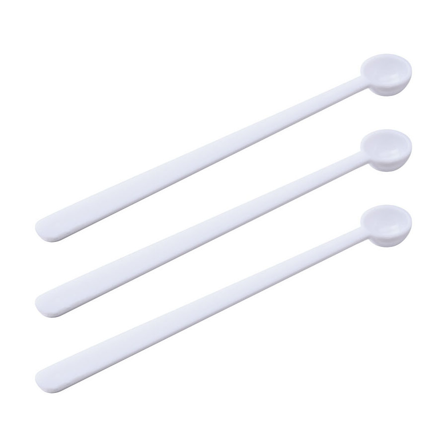 0.1ml 0.5ml White Round Disposable Medical Mini Plastic Spoon Scoops