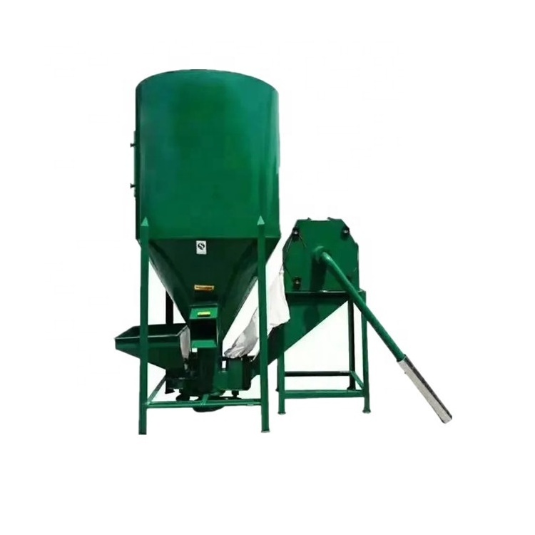 Full Automatic animal feed Grinder And Mixer chicken cattle pig feed crushing and mixing machine