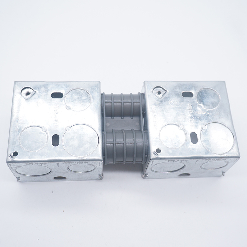 4x4 3 way round square coaxial cable electrical metal junction types gi galvanized steel switch socket wall box emt junction box