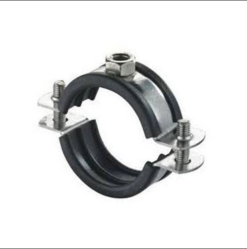 Quick fist rubber lined pipe clips  pipe clamp rubber insulated clamps split clamp with rubber