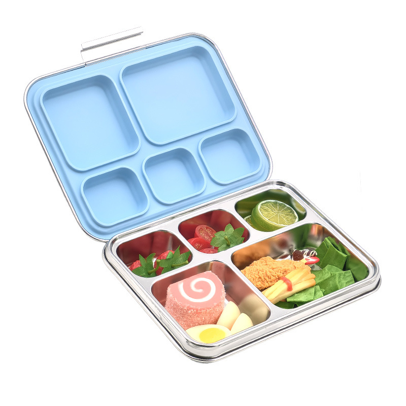 SSPH Kids Stainless Steel Lunch Box Reusable Children Bento Lunch Box 304 stainless steel lunchbox for kids School Office