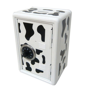 two digit combination lock with printing metal coin bank  coin box piggy bank saving bank